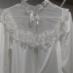 Beautiful white silk night gown